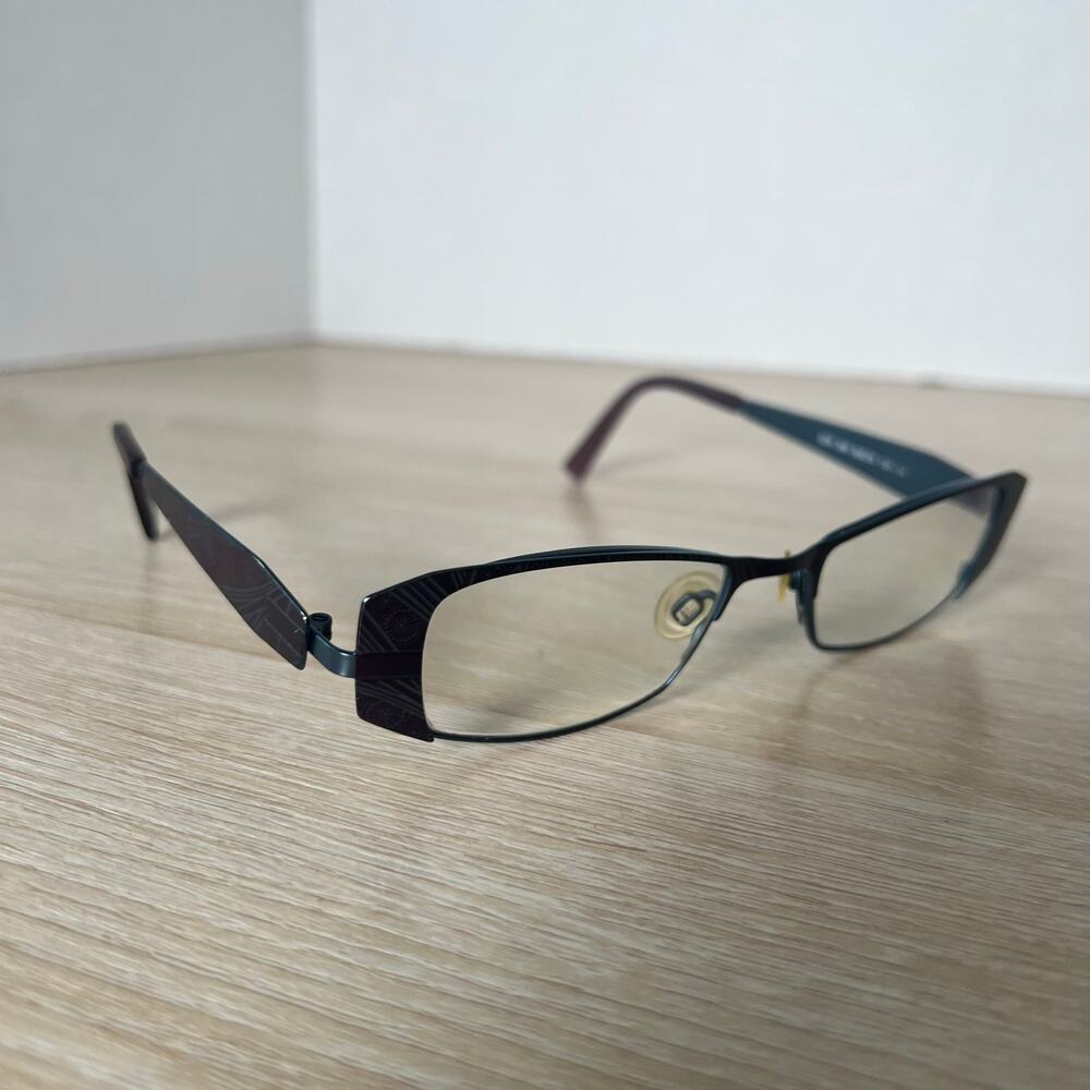 Lafont Issy & LA IZIA 390 Eyeglasses Purple Blue Metal Frames 50-18-130